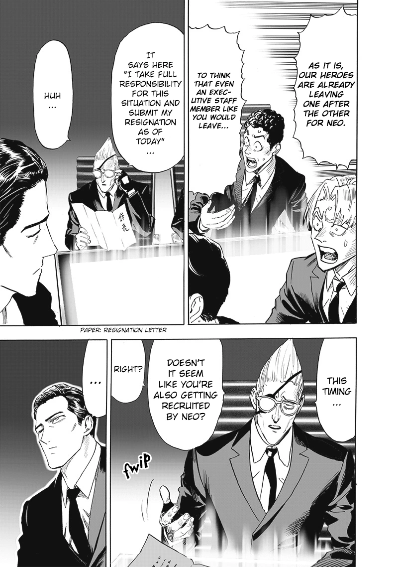 One Punch Man Manga Chapter 191 page 4 - Heroes scene