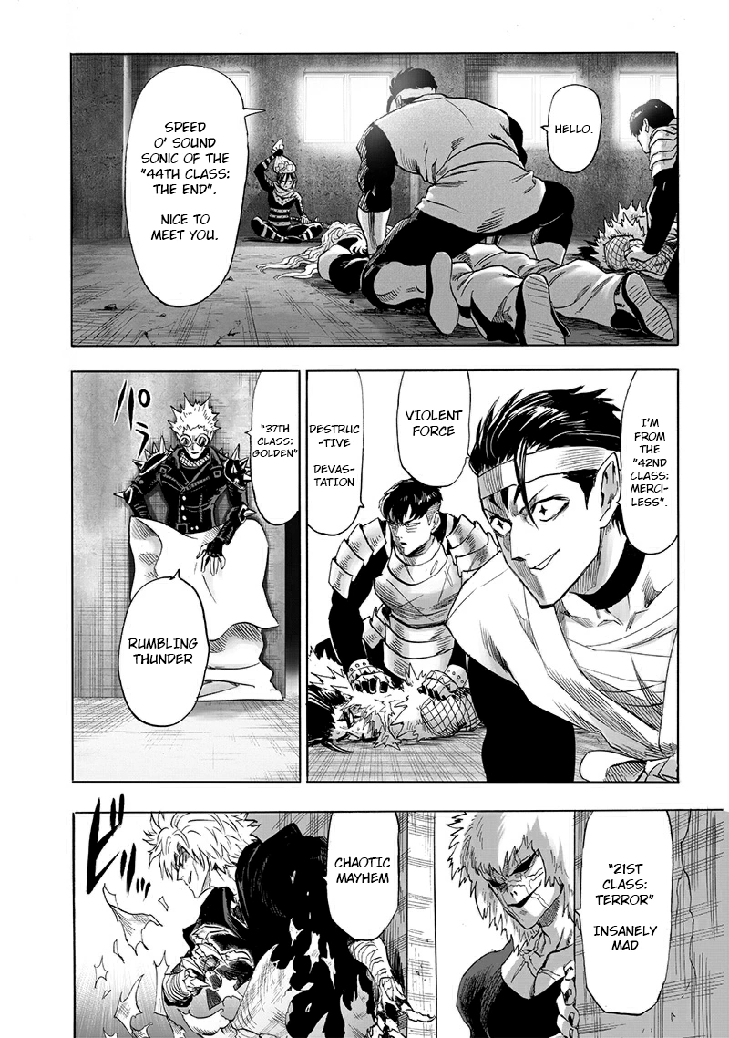 One Punch Man Manga Chapter 195 page 10 - That Man scene