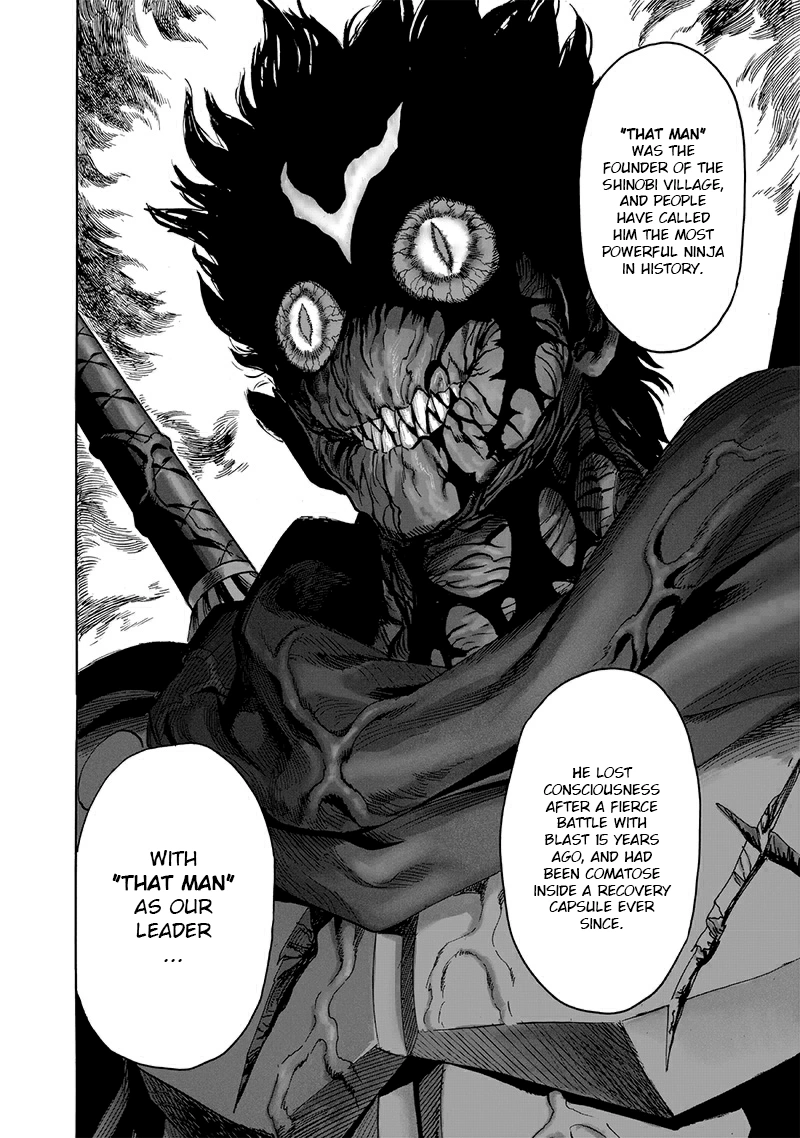 One Punch Man Manga Chapter 195 page 15 - That Man scene