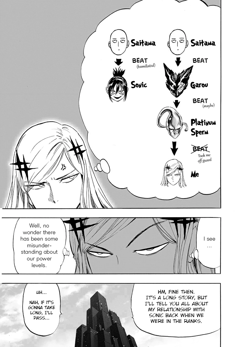 One Punch Man Manga Chapter 195 page 26 - That Man scene