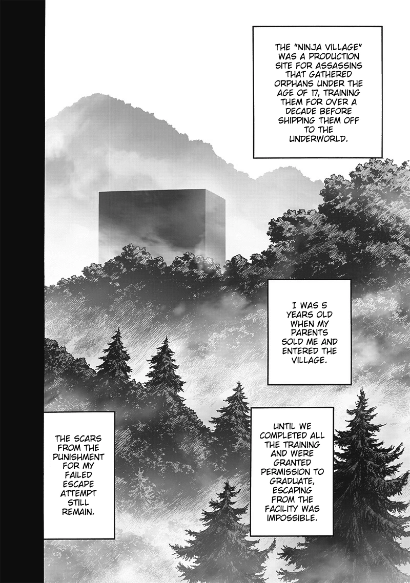 One Punch Man Manga Chapter 196 page 2 - Ninja Village scene