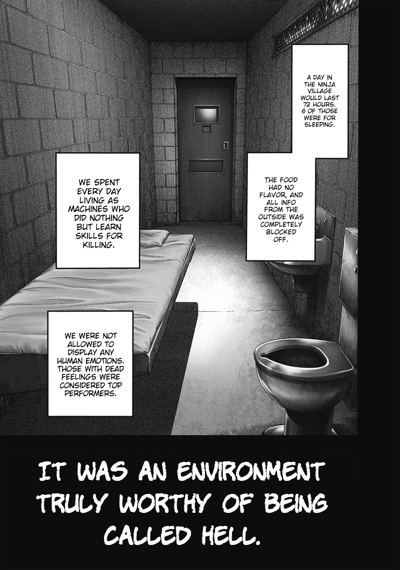 One Punch Man Manga Chapter 196 page 3 - Ninja Village scene