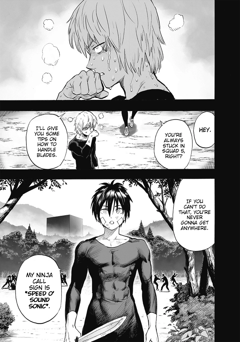 One Punch Man Manga Chapter 196 page 7 - Ninja Village scene