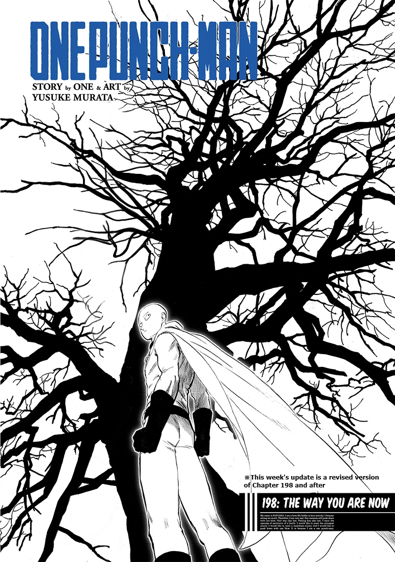 One Punch Man Manga Chapter 198 page 1 - The Way You Are Now scene