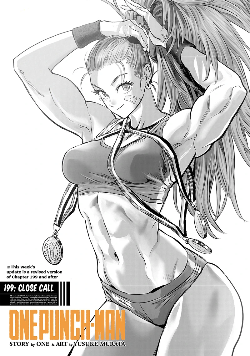 One Punch Man Manga Chapter 199 page 1 - Close Call scene