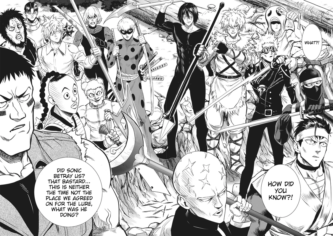 One Punch Man Manga Chapter 199 page 5 - Close Call scene