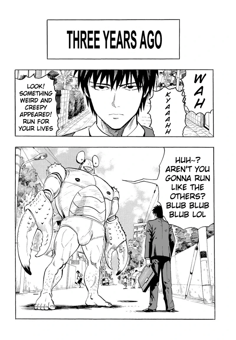 One Punch Man Manga Chapter 2 page 2 - Crab and Job Hunting scene