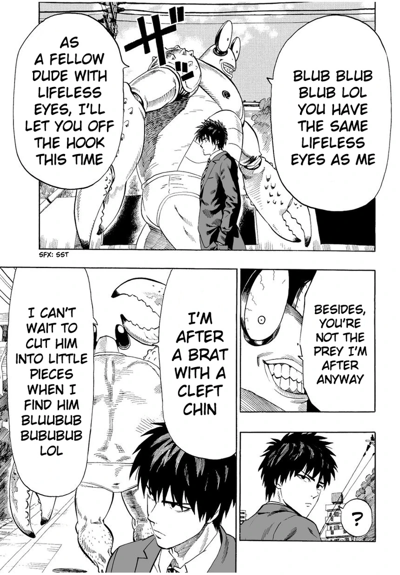 One Punch Man Manga Chapter 2 page 5 - Crab and Job Hunting scene