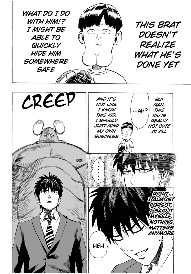 One Punch Man Manga Chapter 2 page 8 - Crab and Job Hunting scene