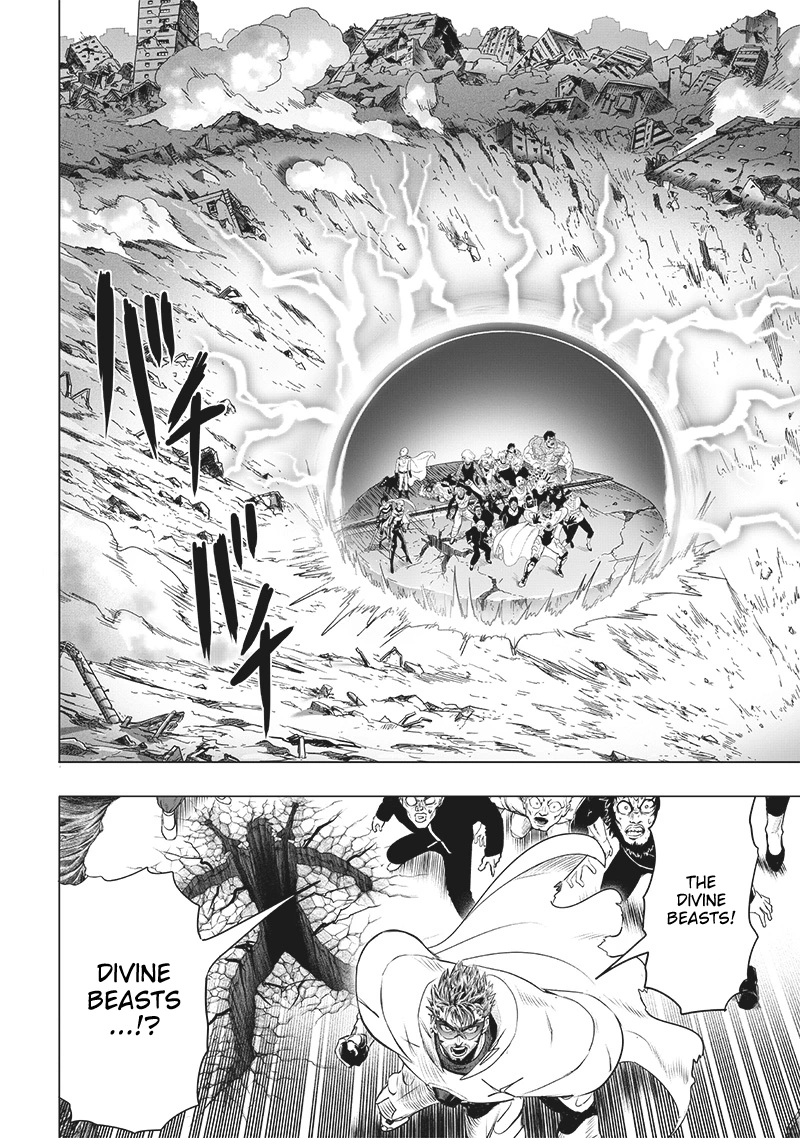 One Punch Man Manga Chapter 202 page 3 - Divine Beasts scene