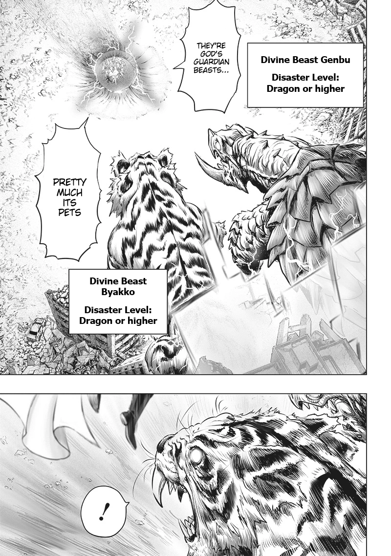 One Punch Man Manga Chapter 202 page 4 - Divine Beasts scene