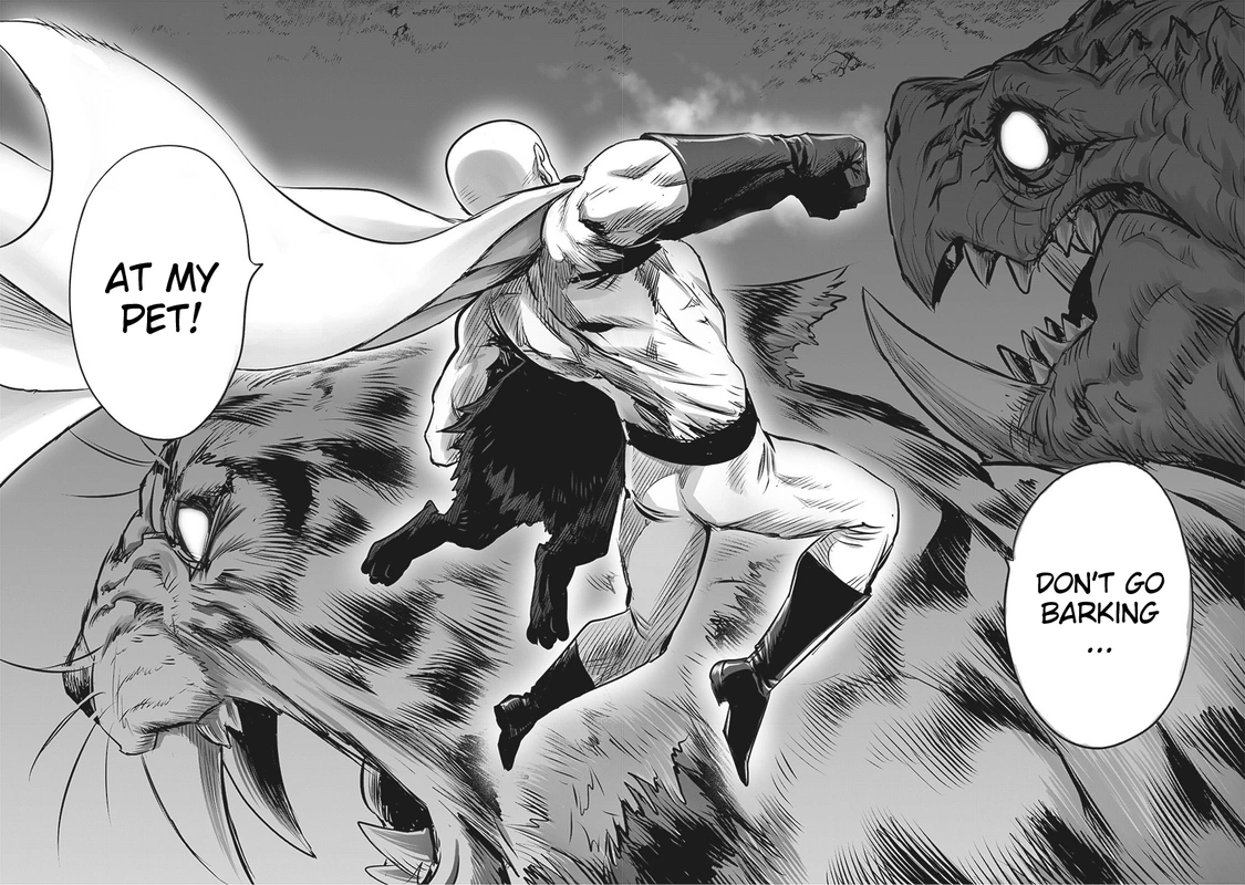 One Punch Man Manga Chapter 202 page 5 - Divine Beasts scene