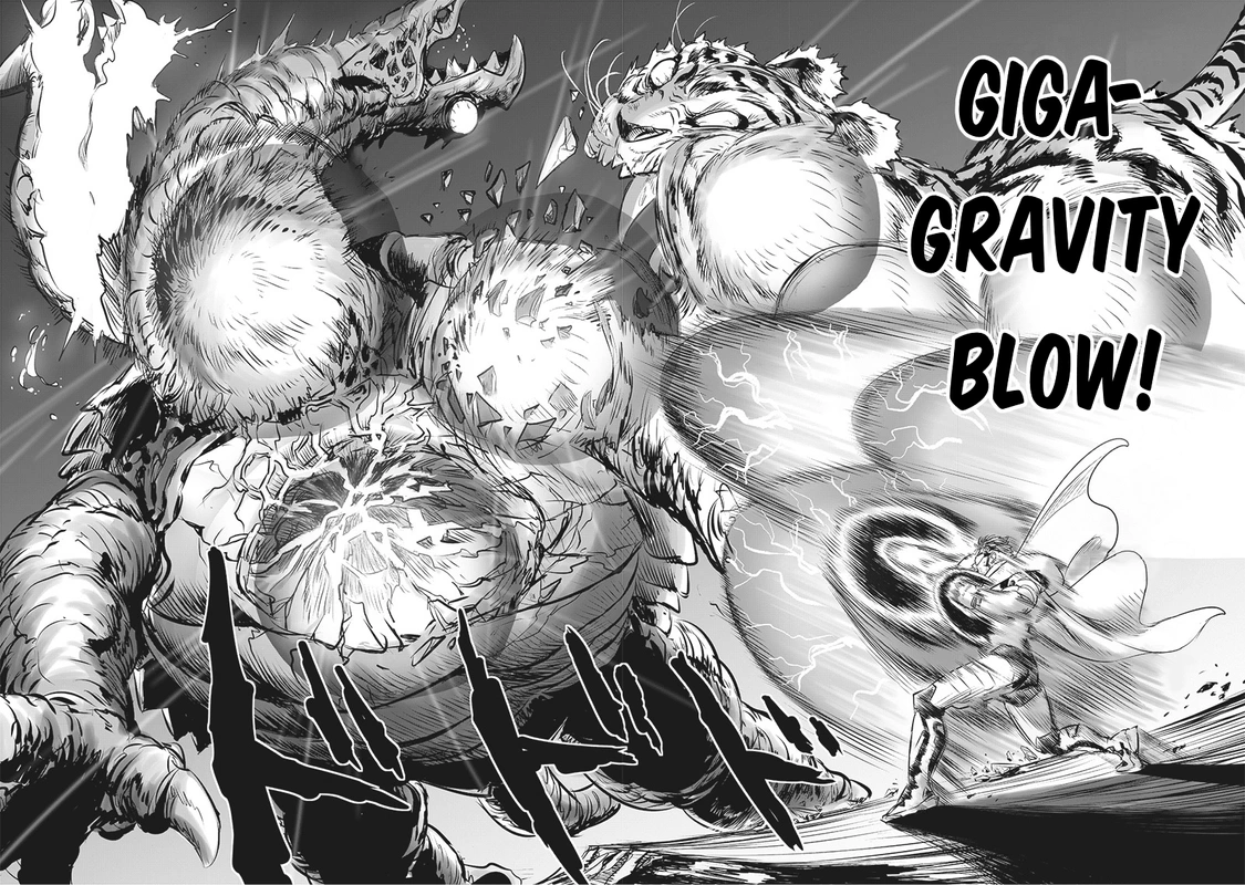 One Punch Man Manga Chapter 202 page 9 - Divine Beasts scene