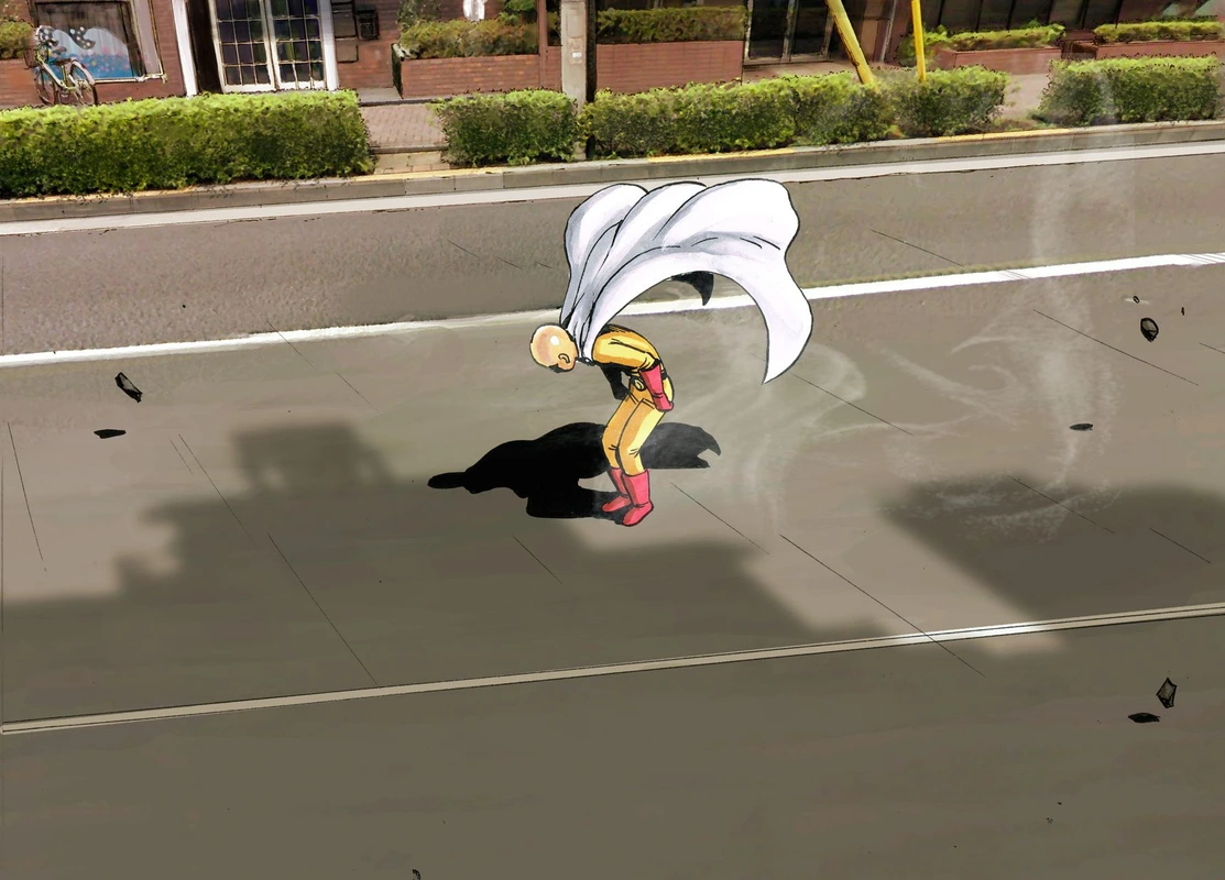 One Punch Man Manga Chapter 21 page 111 - Giant Meteor scene