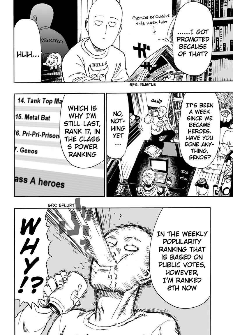 One Punch Man Manga Chapter 21 page 2 - Giant Meteor scene