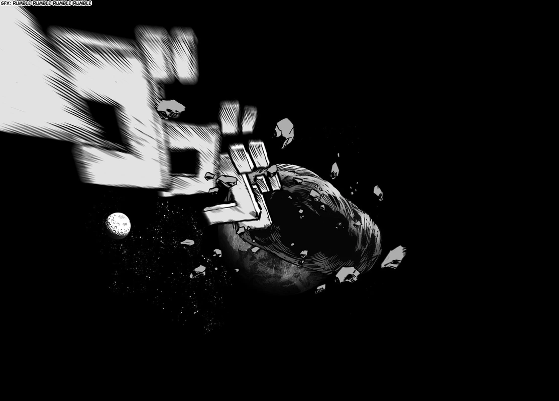 One Punch Man Manga Chapter 21 page 20 - Giant Meteor scene