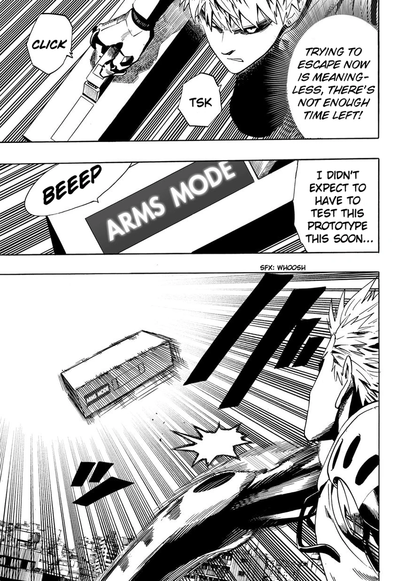 One Punch Man Manga Chapter 21 page 35 - Giant Meteor scene