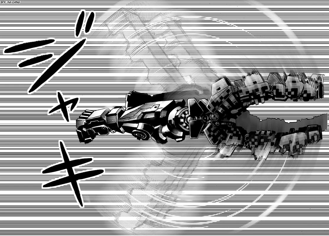 One Punch Man Manga Chapter 21 page 38 - Giant Meteor scene