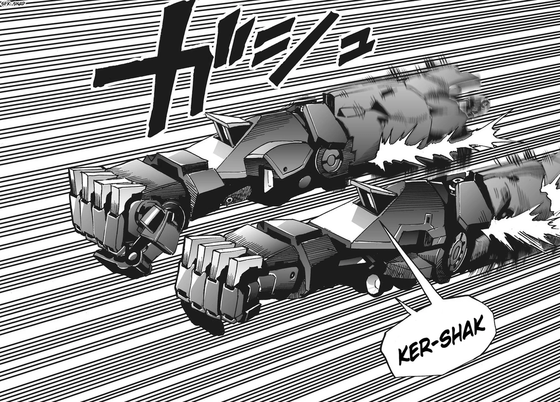 One Punch Man Manga Chapter 21 page 39 - Giant Meteor scene