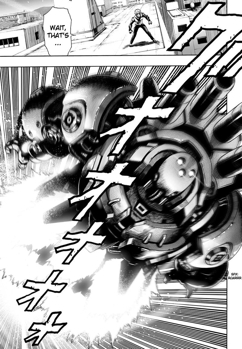 One Punch Man Manga Chapter 21 page 46 - Giant Meteor scene