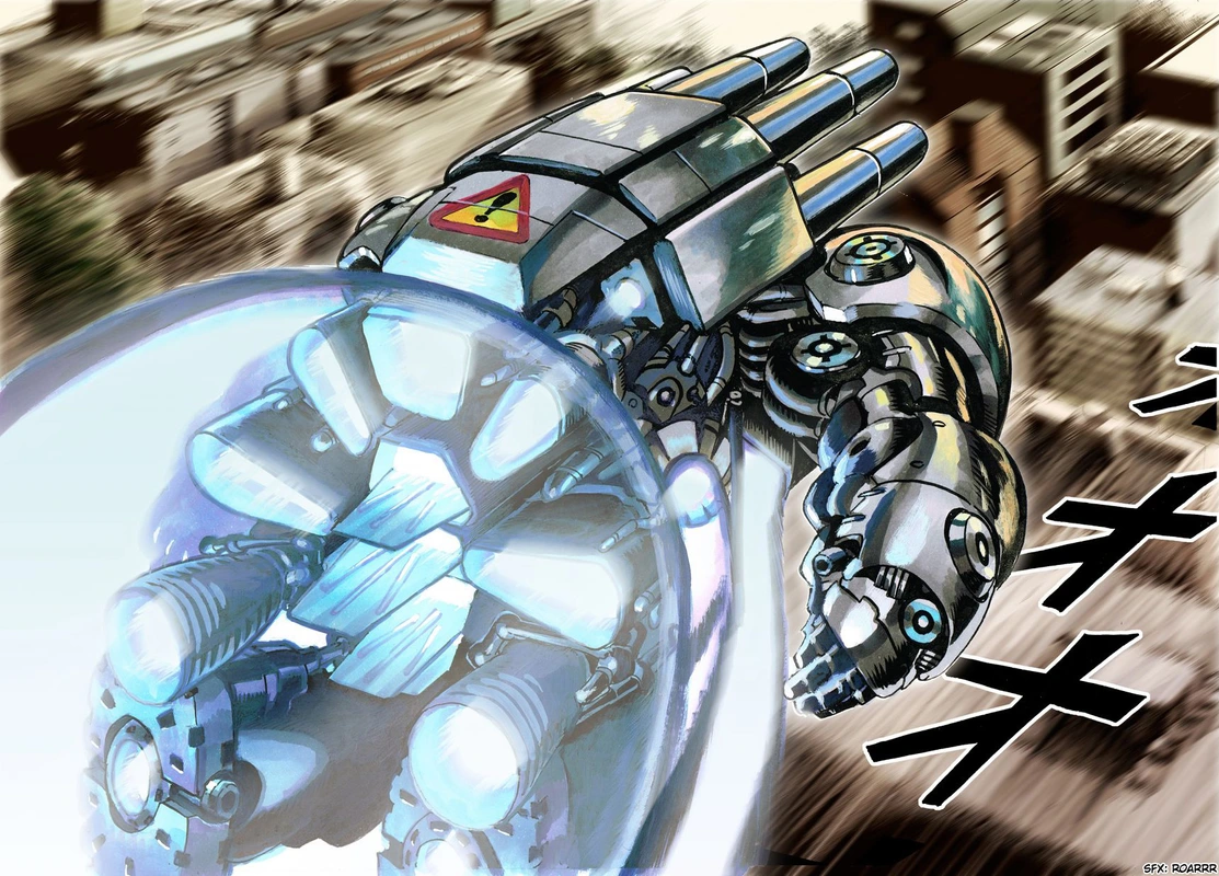 One Punch Man Manga Chapter 21 page 48 - Giant Meteor scene