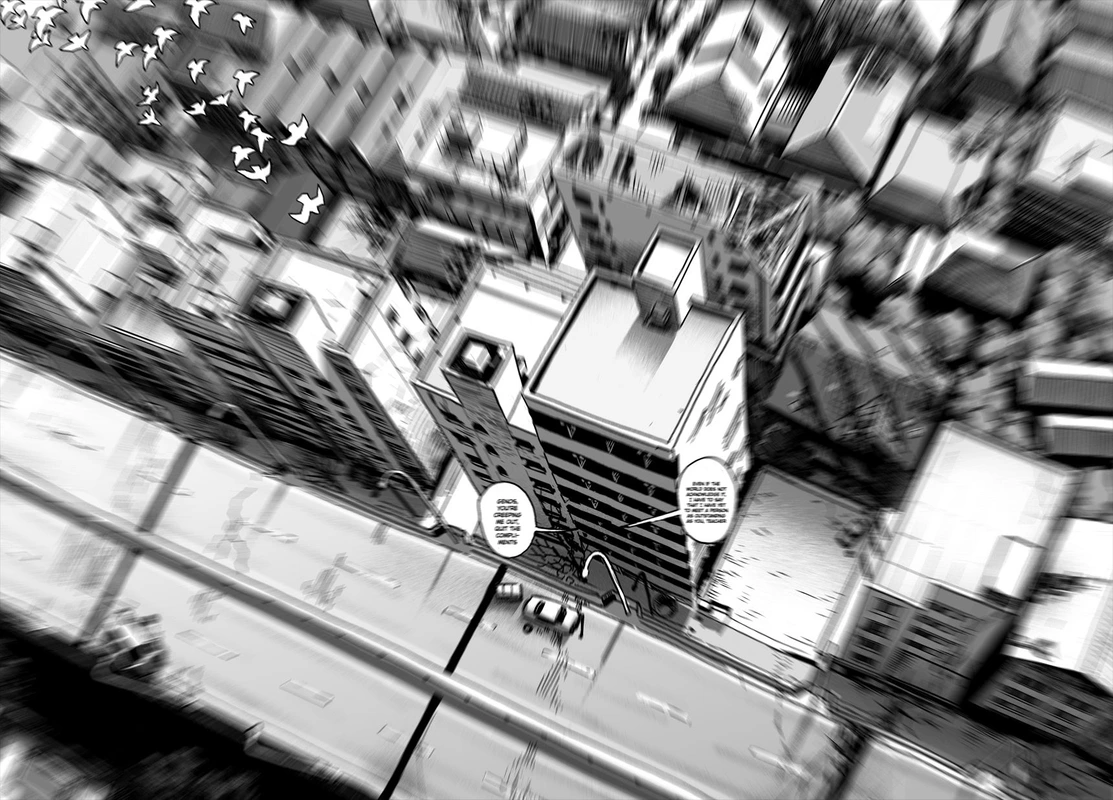 One Punch Man Manga Chapter 21 page 5 - Giant Meteor scene