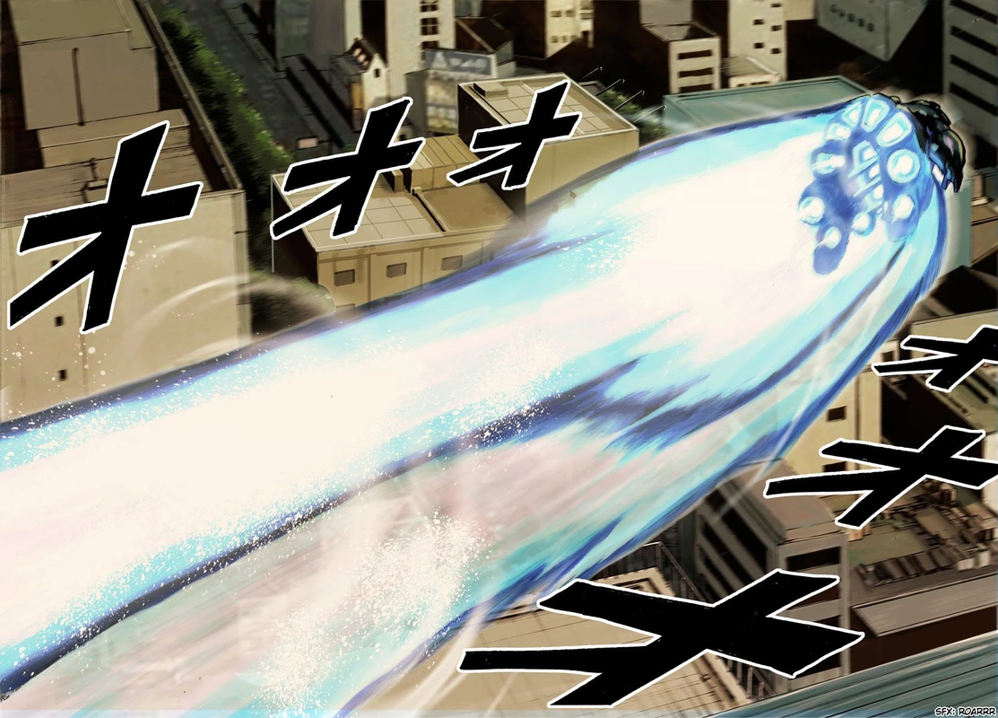 One Punch Man Manga Chapter 21 page 50 - Giant Meteor scene