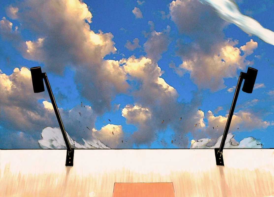 One Punch Man Manga Chapter 21 page 56 - Giant Meteor scene