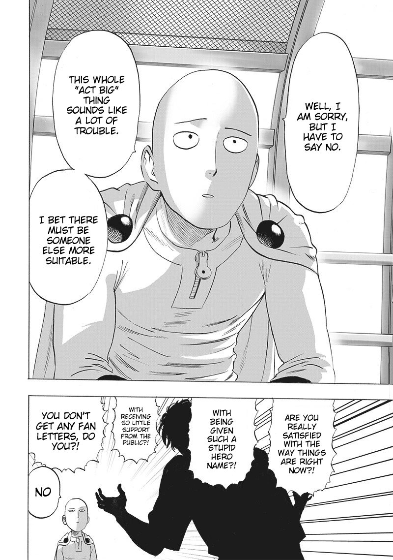 One Punch Man Manga Chapter 212 page 7 - We're All Human After All scene