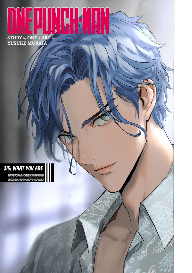 One Punch Man Manga Chapter 215 page 1 - What You Are scene