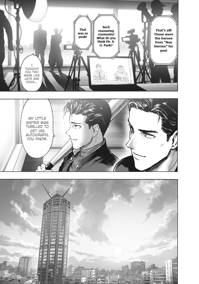 One Punch Man Manga Chapter 218 page 22 - Just Getting Started scene