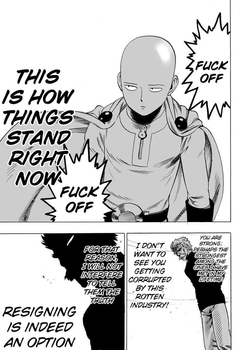 One Punch Man Manga Chapter 22 page 26 - Voices scene