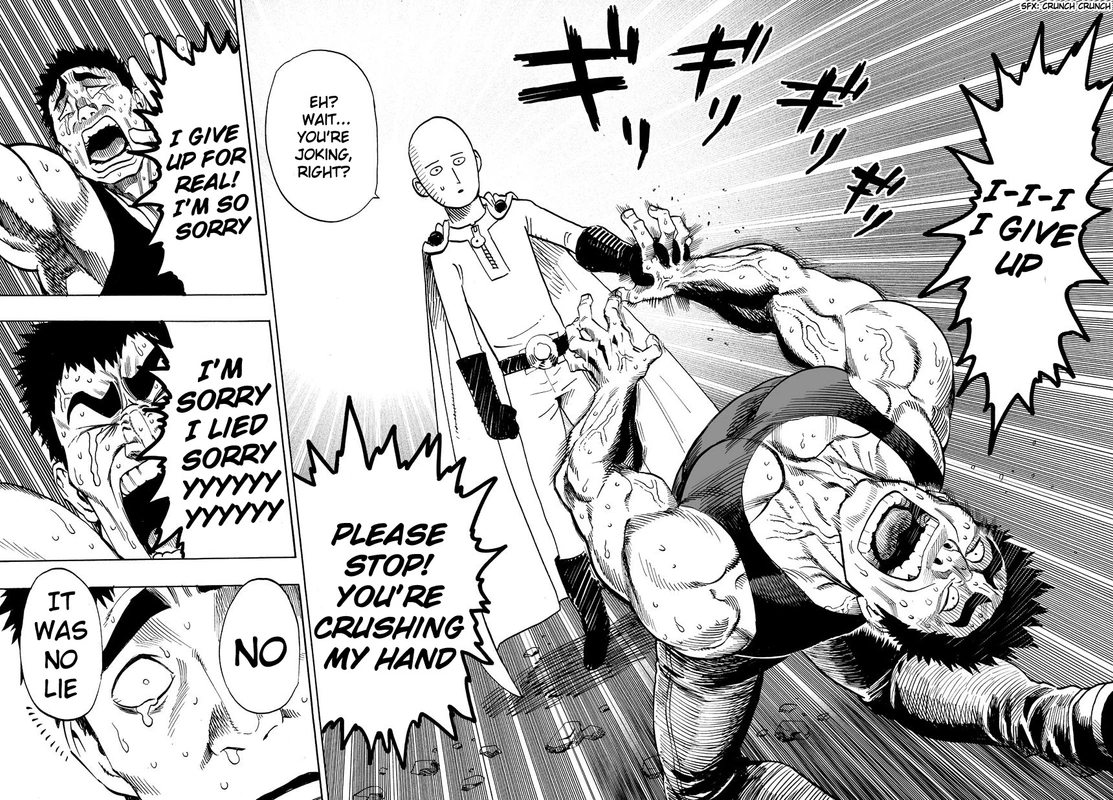 One Punch Man Manga Chapter 22 page 33 - Voices scene