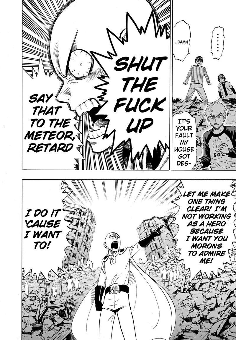 One Punch Man Manga Chapter 22 page 35 - Voices scene