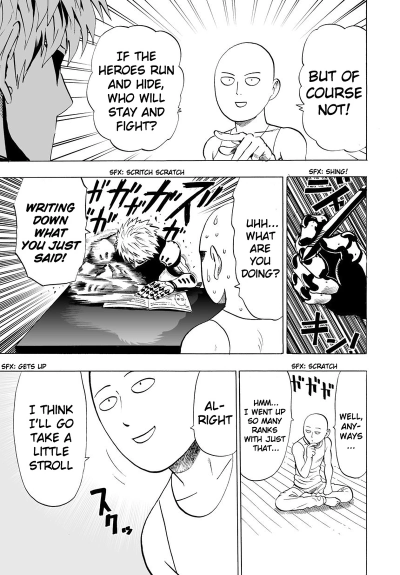 One Punch Man Manga Chapter 22 page 9 - Voices scene