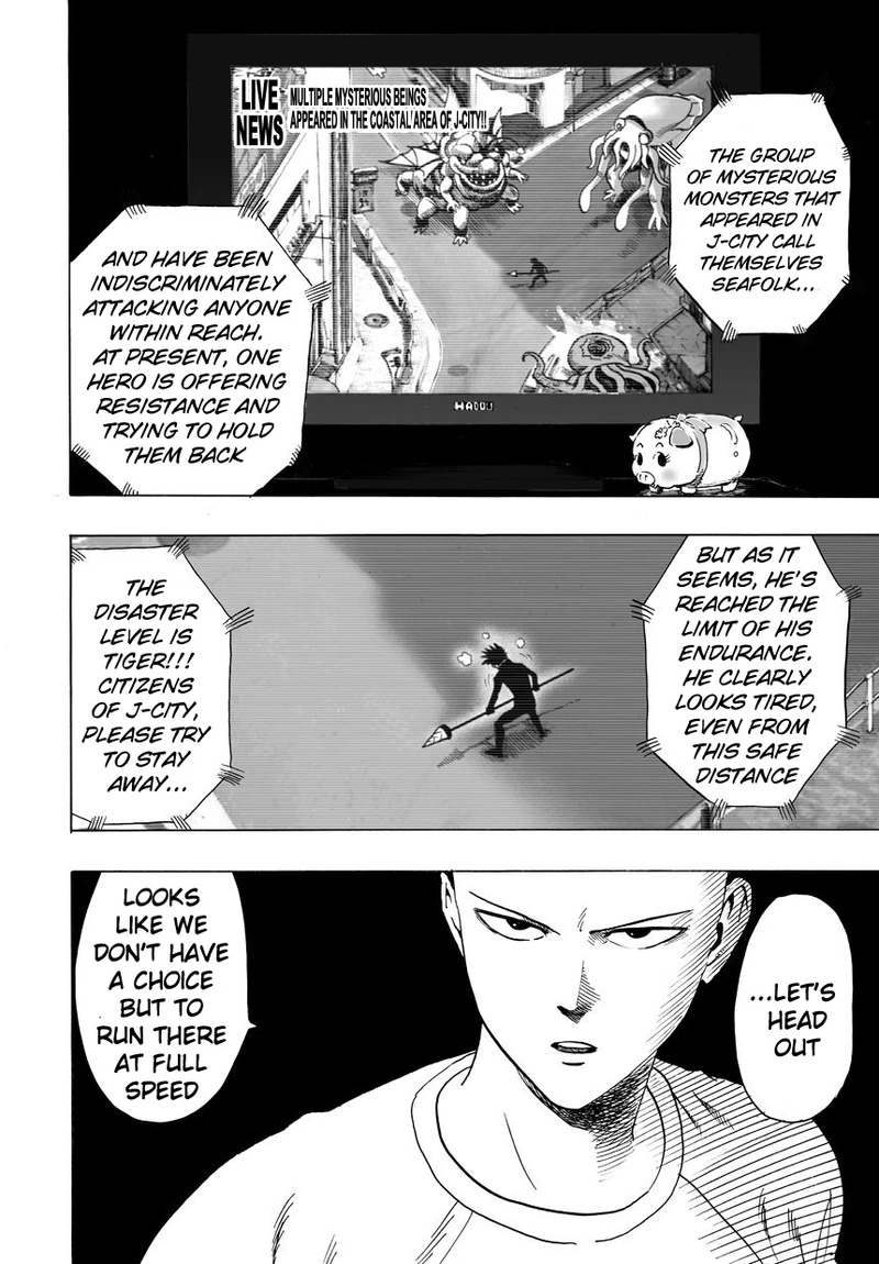 One Punch Man Manga Chapter 23 page 16 - Threat from the Sea scene