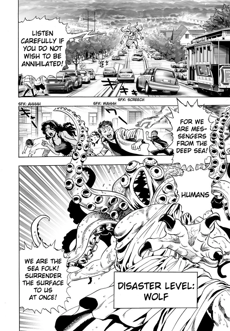 One Punch Man Manga Chapter 23 page 2 - Threat from the Sea scene
