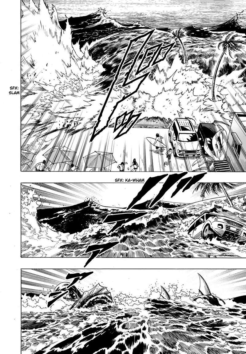 One Punch Man Manga Chapter 23 page 6 - Threat from the Sea scene