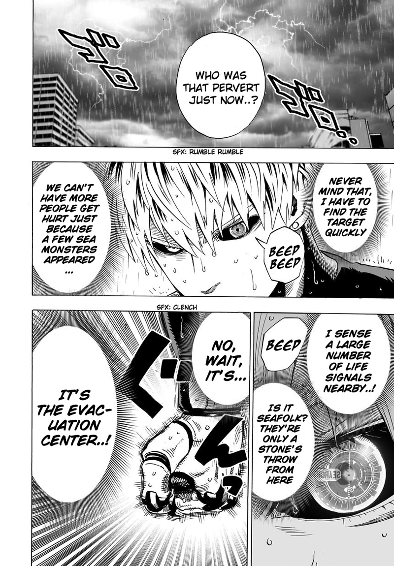 One Punch Man Manga Chapter 25 page 50 - Deep Sea King 2 scene