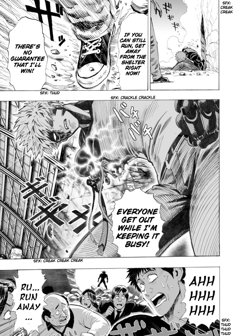 One Punch Man Manga Chapter 26 page 19 - Glimmer of Hope scene