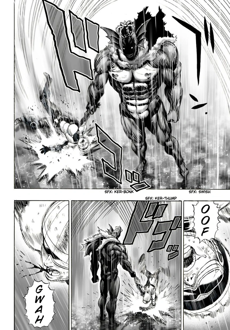 One Punch Man Manga Chapter 27 page 13 - Beat-Up But Shining scene