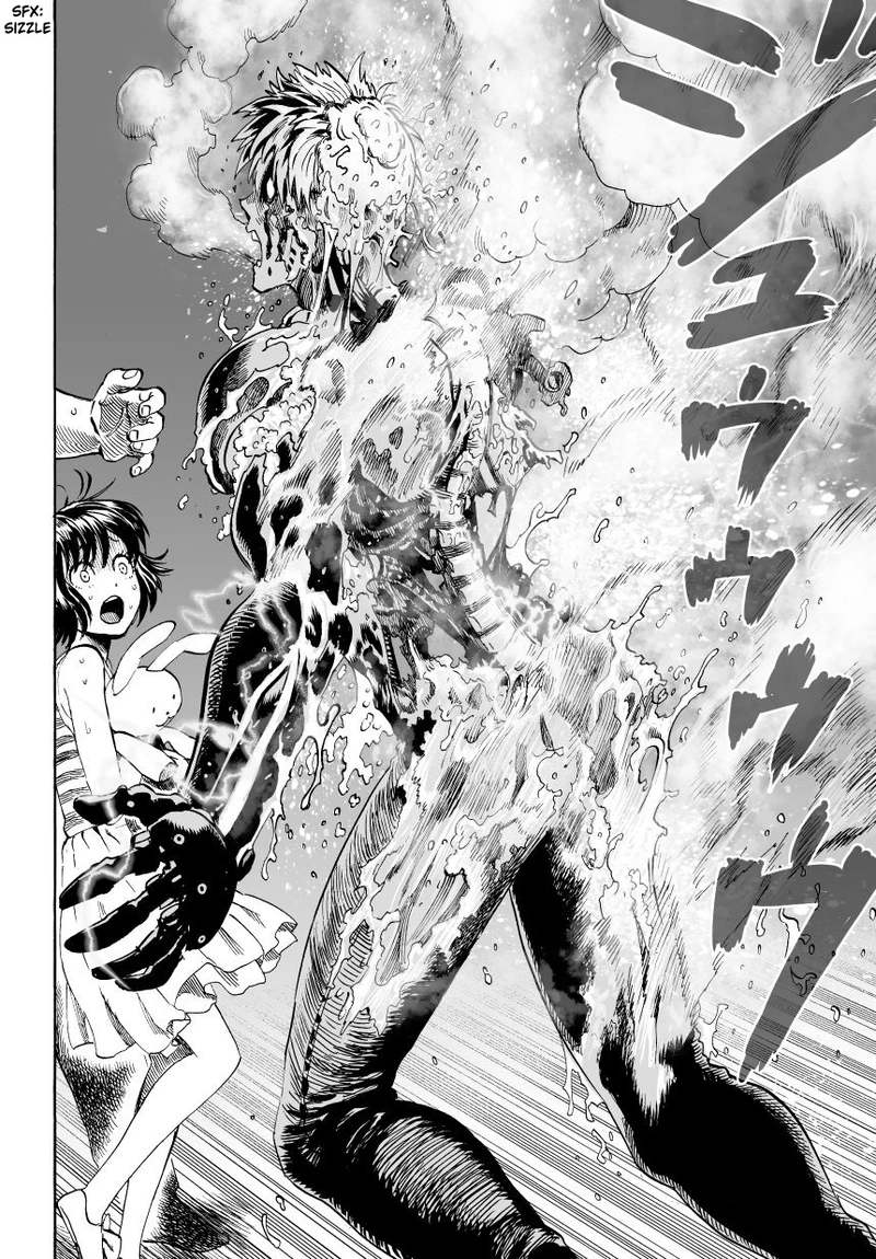 One Punch Man Manga Chapter 27 page 2 - Beat-Up But Shining scene