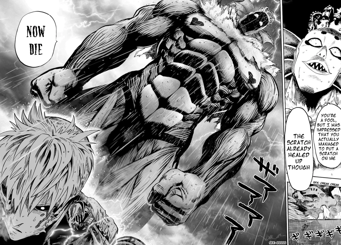 One Punch Man Manga Chapter 27 page 8 - Beat-Up But Shining scene