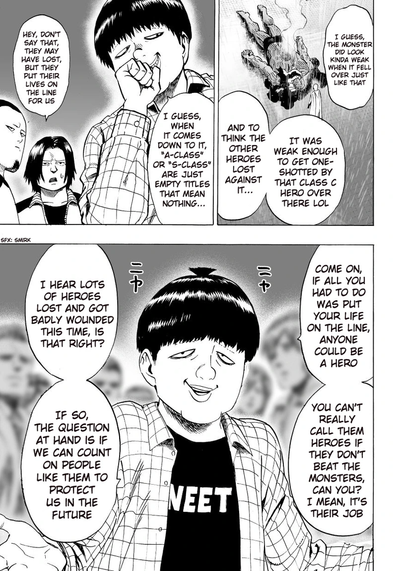 One Punch Man Manga Chapter 28 page 10 - Since It's Raining scene