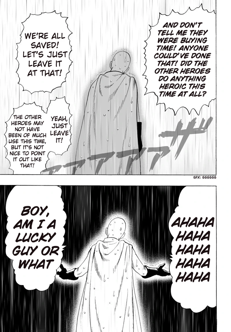 One Punch Man Manga Chapter 28 page 12 - Since It's Raining scene