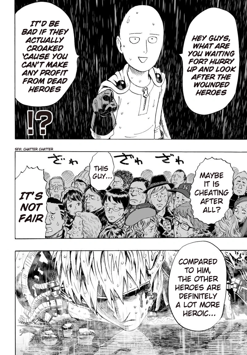 One Punch Man Manga Chapter 28 page 15 - Since It's Raining scene