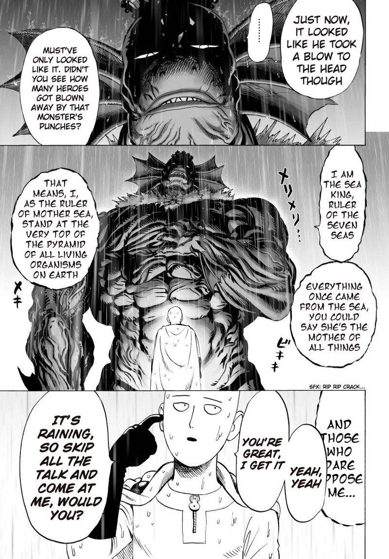 One Punch Man Manga Chapter 28 page 3 - Since It's Raining scene