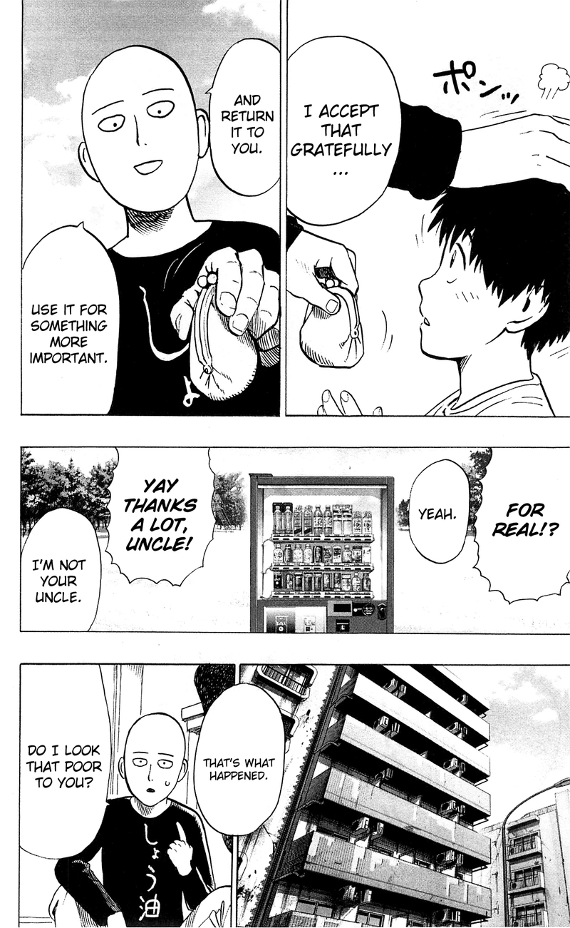 One Punch Man Manga Chapter 29.5 page 26 - What Can't Be Bought | Volume 5 Extras scene