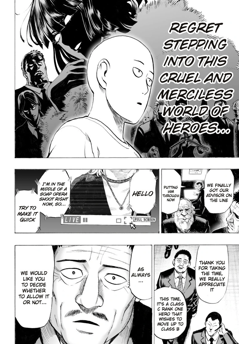 One Punch Man Manga Chapter 29 page 14 - B-Class scene