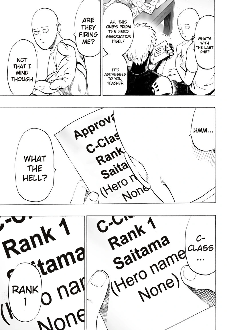 One Punch Man Manga Chapter 29 page 7 - B-Class scene